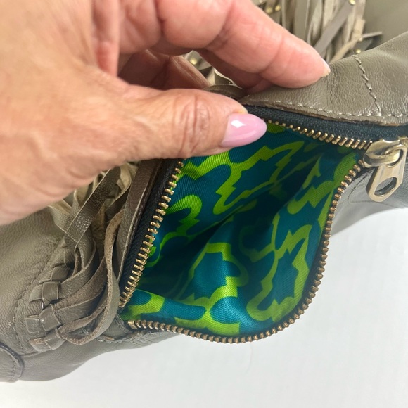 OrYany Stevie Fringe Olive Green-Gray Concealed Hobo Bag - Picture 6 of 14